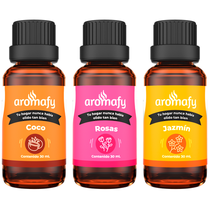 Kit Aromafy Favoritos Coco, Rosas y Jazmín